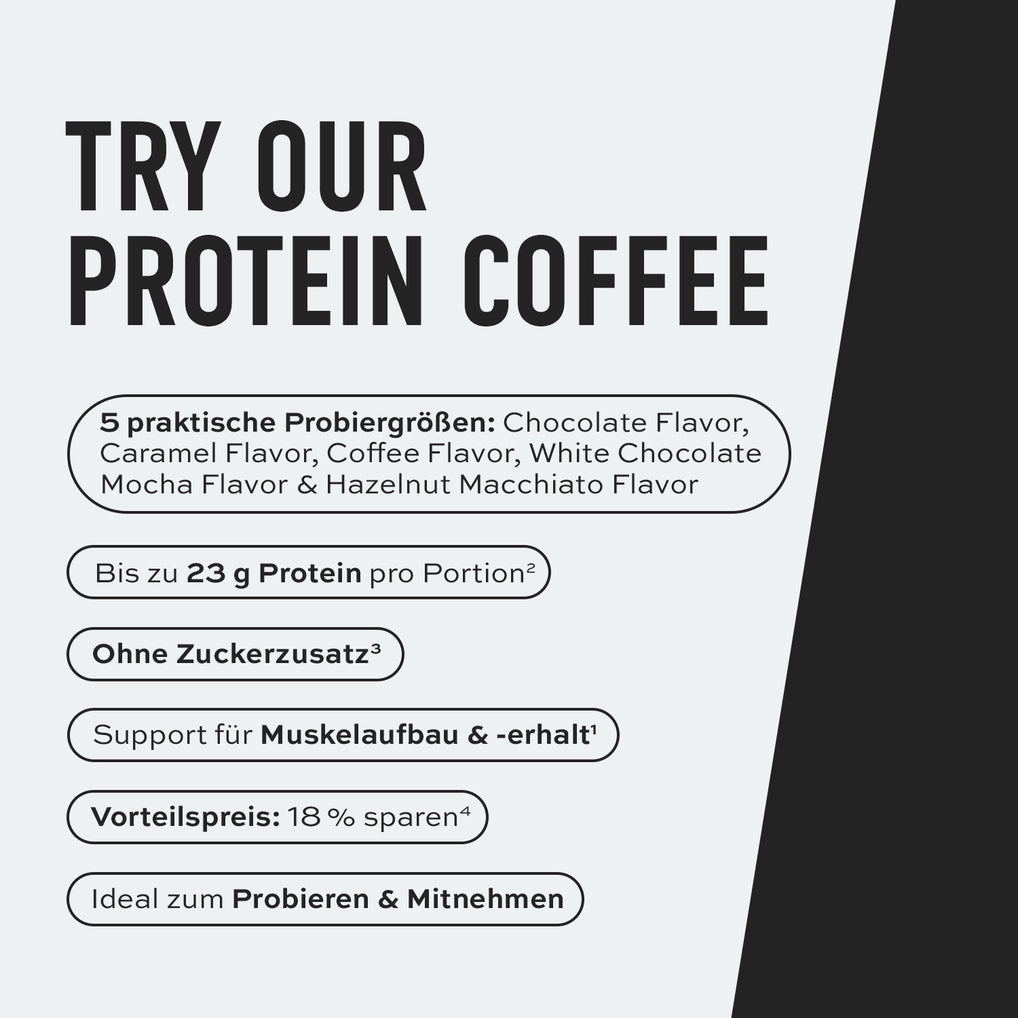 Probier Box Flexpresso Protein Kaffee, 5 x 30g